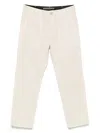 Stone Island Compass-motif Trousers In White