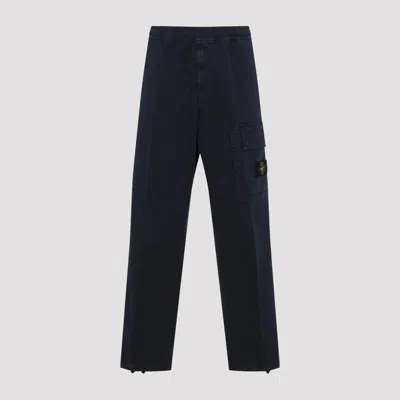 Stone Island Logo-patch Cargo Pants In Black