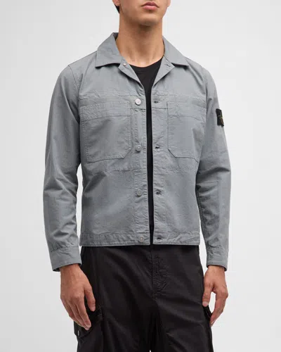 STONE ISLAND MEN'S RIPSTOP OVERSHIRT WITH PATCH