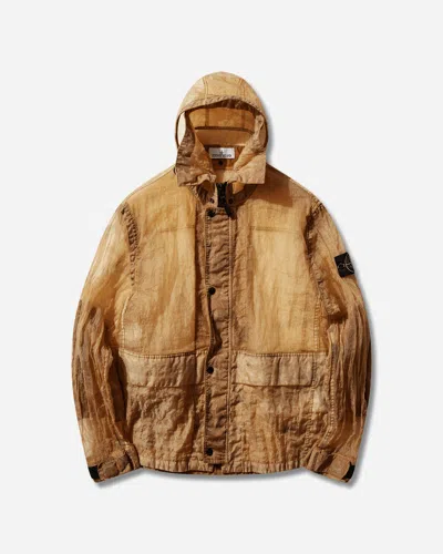 Stone Island Men S Faded Camo Monofilament-ovd Jacket Tangerine In Multi