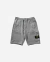 Stone Island Men S Garment Dyed Cotton Fleece Shorts Melange In Gray