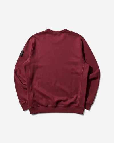 Stone Island Men S Garment Dyed Crewneck Sweatshirt Bordeaux In Red