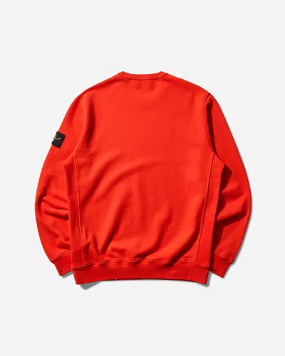 Stone Island Men S Garment Dyed Crewneck Sweatshirt Scarlet In Red