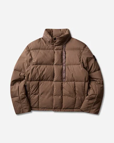 Stone Island Men S Garment Dyed Down Jacket Shadow In Brown