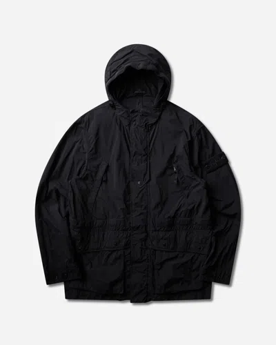 Stone Island Men S Ghost Nylon Smerigliato Short Parka In Black