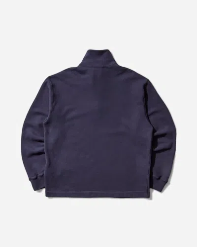 Stone Island Men S Marina Brushed Organic Cotton Half-zip Sweatshirt Navy In Blue