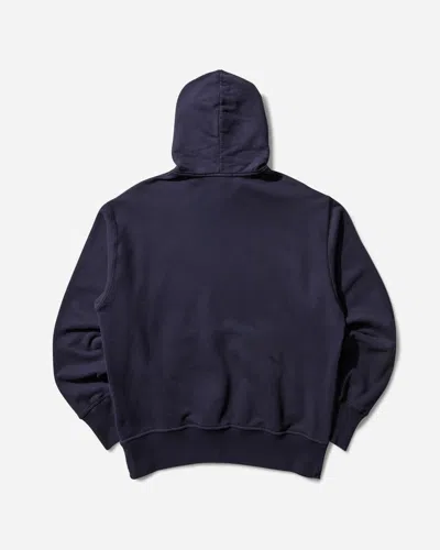 Stone Island Men S Marina Brushed Organic Cotton Hoodie Navy In Black
