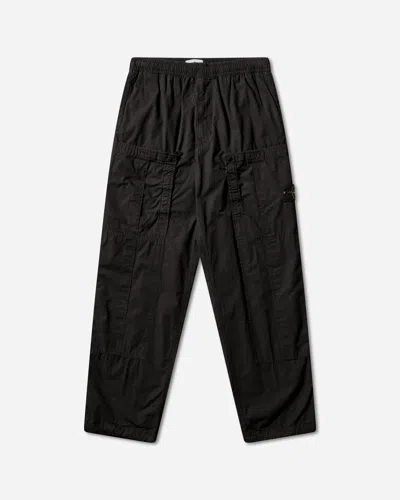 Stone Island Men S Mercerised Organic Cotton Ripstop Cargo Pants In Black
