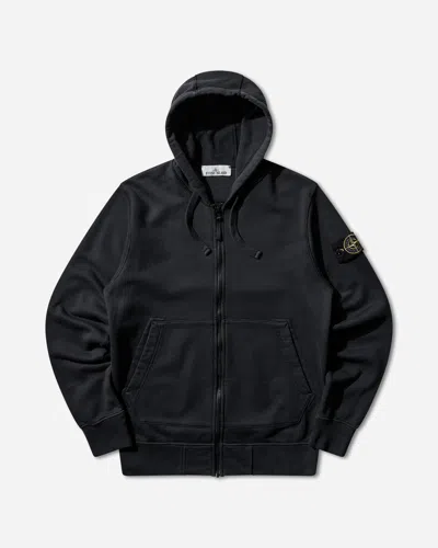 Stone Island Men S Organic Cotton Fleece Zip Hoodie Navy In Blue