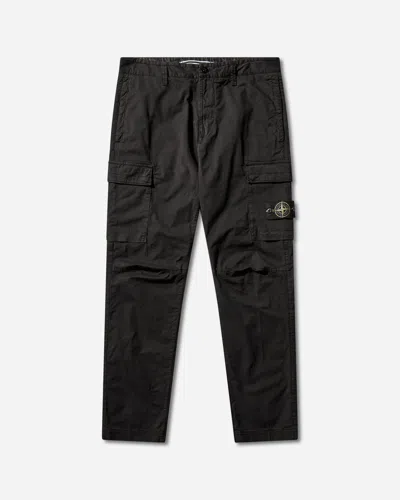 Stone Island Men S Stretch Organic Cotton Twill Cargo Pants In Black