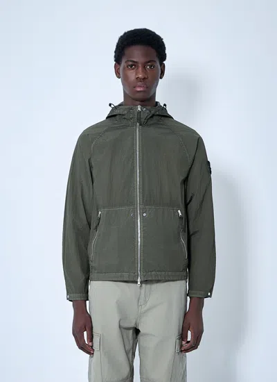 Stone Island Men Short Compass Patch Jacket In Gray