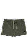 Stone Island Swim Trunks With Back Pocket And Elastic Waistband In Military Green