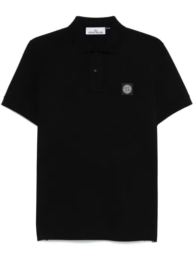 STONE ISLAND STONE ISLAND MEN SLIM FIT STRETCH COTTON PIQUÉ POLO SHIRT