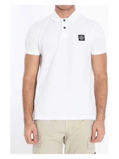 STONE ISLAND MEN'S SLIM FIT STRETCH COTTON POLO SHIRT