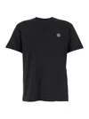 Stone Island Short-sleeved Cotton Jersey T-shirt In Black