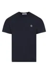 Stone Island Timeless Round Neck T-shirt With Subtle Logo Detail In Navyblue