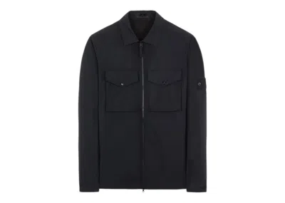 Pre-owned Stone Island Men's  116f1 Oventile  Ghost Piece Overshirt In Black