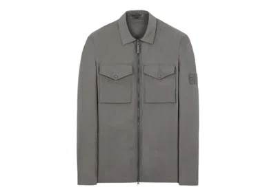 Pre-owned Stone Island Men's  116f1 Oventile  Ghost Piece Overshirt In Dark Grey In Gray