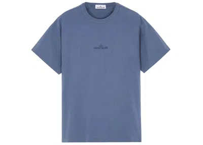 Pre-owned Stone Island Men's  20444 Basic T-shirt In Avio Blue