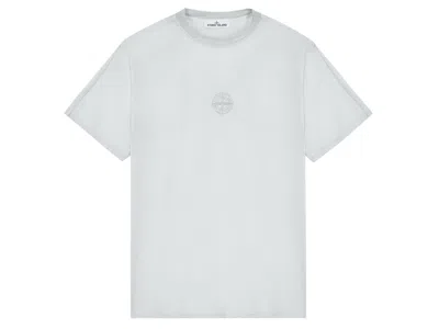 Pre-owned Stone Island Men's  206e5 Textured Cotton Jersey In Ice