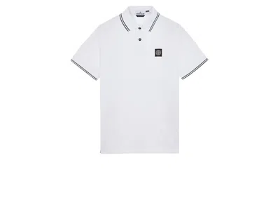 Pre-owned Stone Island Men's  2sc18 Polo Shirt In White
