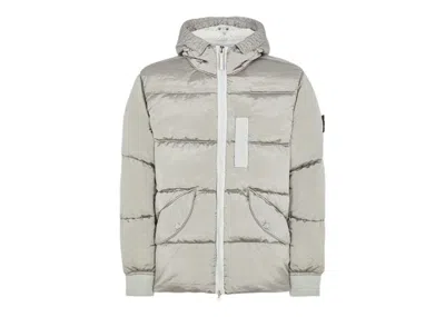 Pre-owned Stone Island Men's  43619 Nylon Metal In Econyl Regenerated Nylon Down Jacket In Pearl Gray