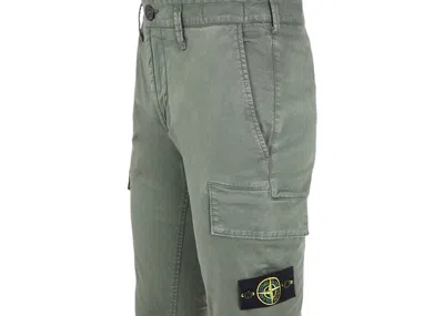Pre-owned Stone Island Men's  Cargo Bermuda Shorts Ghost Piece In Black