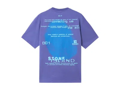 Pre-owned Stone Island Men's  Combed Organic Cotton Jersey T-shirt In Lavender In Purple