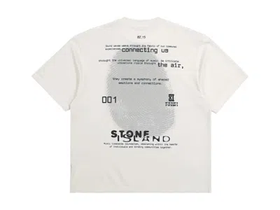 Pre-owned Stone Island Men's  Combed Organic Cotton Jersey T-shirt In White