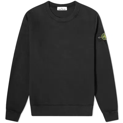 Pre-owned Stone Island Men's  Dyed Crewneck Sweatshirt In Black