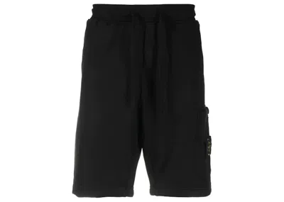 Pre-owned Stone Island Men's  Felpa Bermuda Shorts In Black