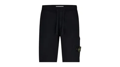Pre-owned Stone Island Men's  Felpa Bermuda Shorts In Navy Blue