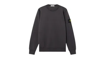 Pre-owned Stone Island Men's  Felpa Crewneck Sweatshirt In Lead Grey In Gray