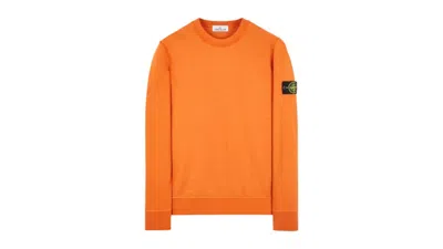 Pre-owned Stone Island Men's  Felpa Crewneck Sweatshirt In Orange