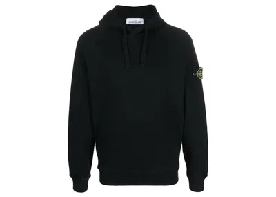 Pre-owned Stone Island Men's  Felpa Logo Patch Hoodie In Black