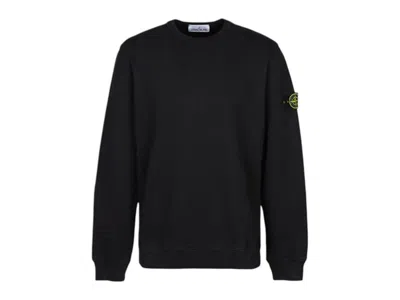 Pre-owned Stone Island Men's  Fleece Crewneck Sweatshirt In Black