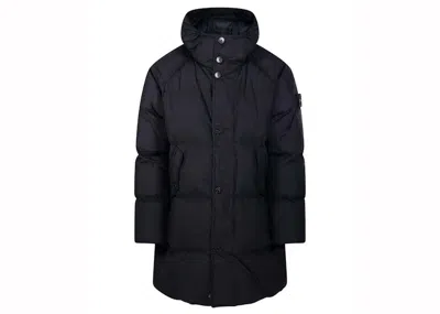 Pre-owned Stone Island Men's  Giaccone Vera Piuma Real Down Blouson Jacket In Black