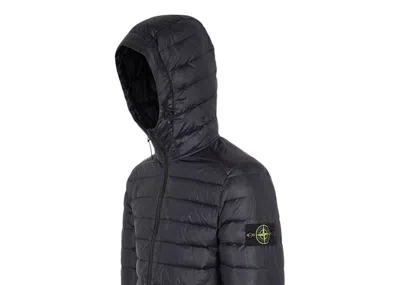 Pre-owned Stone Island Men's  Giubbotto Vera Piuma Jacket In Dark Blue
