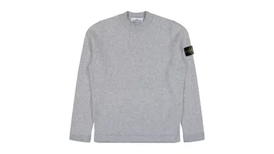 Pre-owned Stone Island Men's  Knit Crewneck Sweatshirt In Melange Grey In Gray