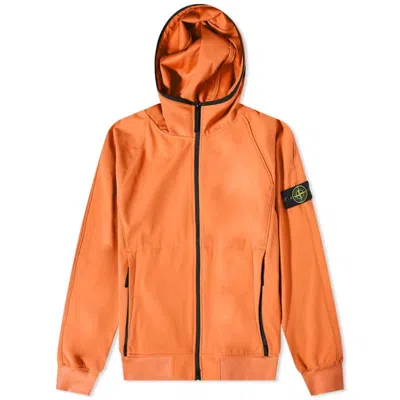 Pre-owned Stone Island Men's  Light Soft Shellr Jacket In Orange