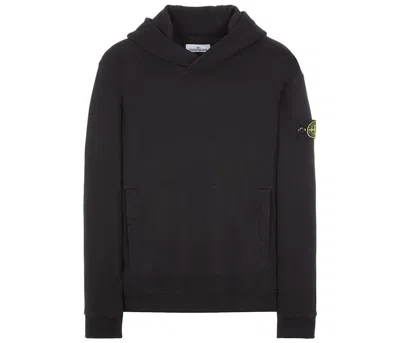 Pre-owned Stone Island Men's  Logo Appliqued Hoodie In Black
