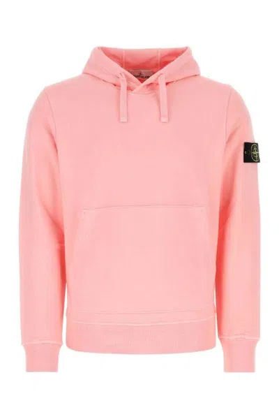 Pre-owned Stone Island Men's  Logo Hoodie In Pink