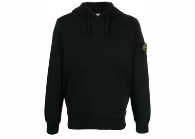 Pre-owned Stone Island Men's  Logo Patch Hoodie In Black