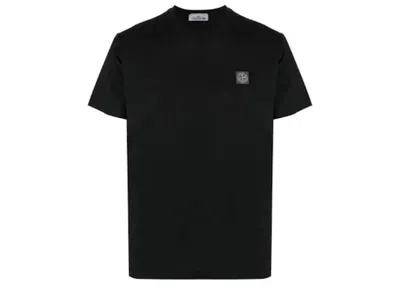 Pre-owned Stone Island Men's  Logo Patch T-shirt In Black
