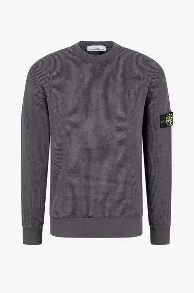 Pre-owned Stone Island Men's  Logo Sweatshirt In Charcoal