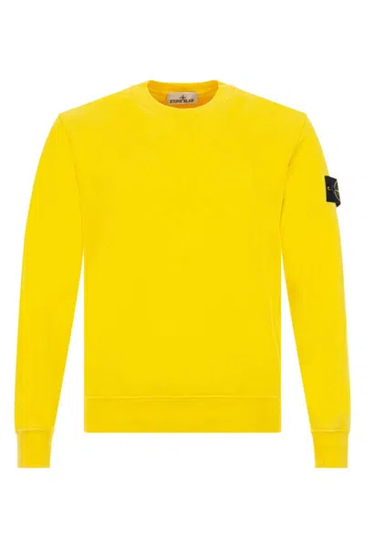 Pre-owned Stone Island Men's  Logo Sweatshirt In Yellow