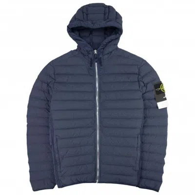 Pre-owned Stone Island Men's  Loom Woven Chambers Jacket In Blue