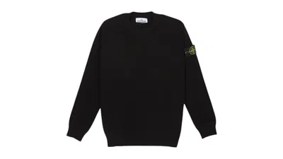 Pre-owned Stone Island Men's  Micro Stitch Loose Fit Crewneck Sweatshirt In Black
