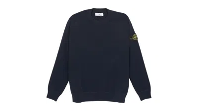 Pre-owned Stone Island Men's  Micro Stitch Loose Fit Crewneck Sweatshirt In Navy Blue