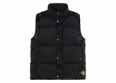 Pre-owned Stone Island Men's  Nylon Metal Down Bodywarmer Vest In Black
